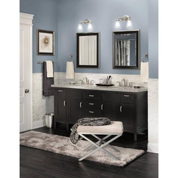 Brushed Nickel 4-Piece Bath Hardware Set with 24 in. Towel Bar A68539
