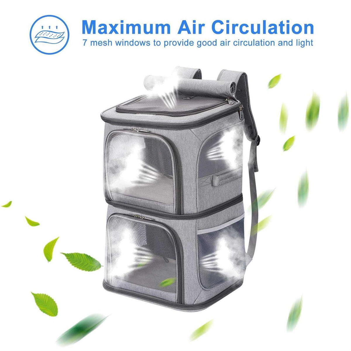 2-in-1 Double Pet Carrier Backpack H2602