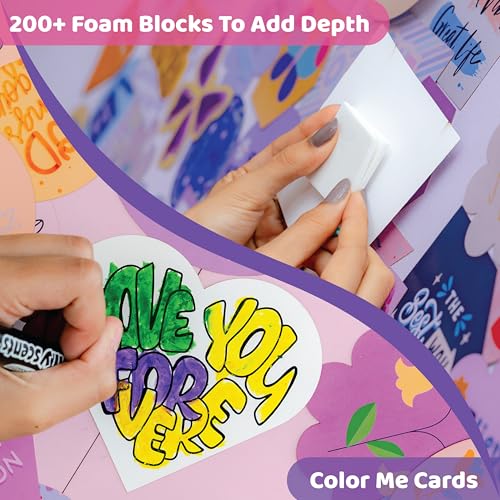 DIY Wall Collage Kit with Glitter Crafts, 1350 PCS S706733