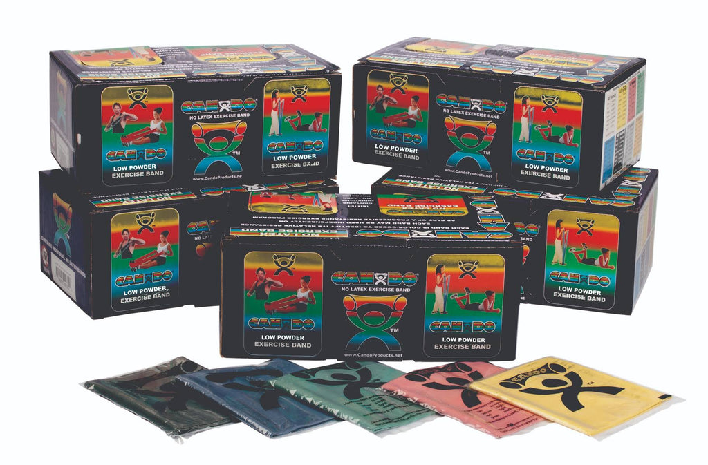 Low Powder Exercise Band - Box of 40, 5-Piece Set E33205