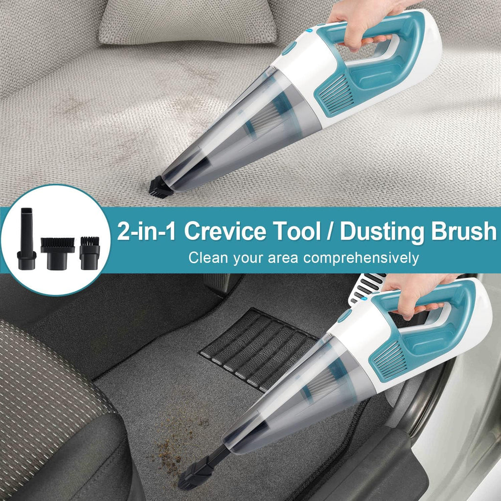 Handheld Vacuum Cordless 9000PA High Power, Rechargeable with LED, Dry/Wet, Pack of 2 I907669