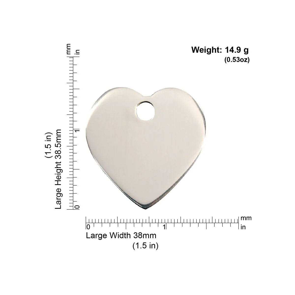 Heart Pet ID Dog Tags C427