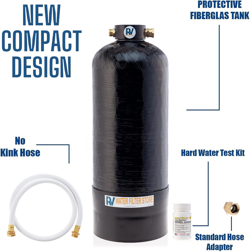 Portable 8,000 Grain RV Water Softener with 3/4" Fittings M69814