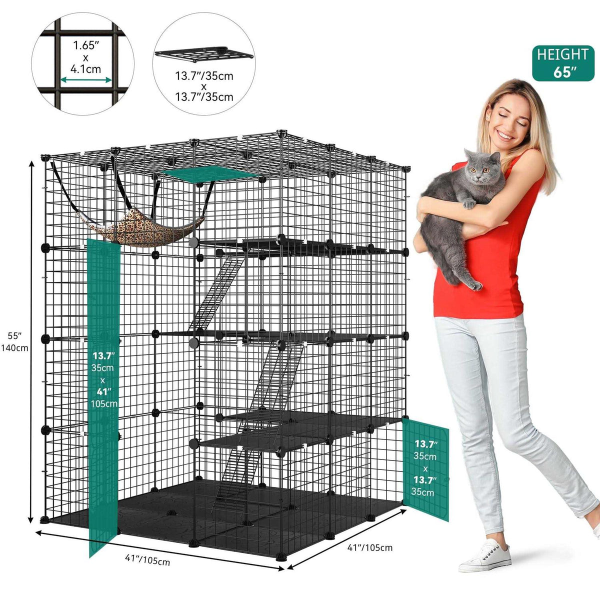 4 Tier Cat Hammock Cat Enclosure N228