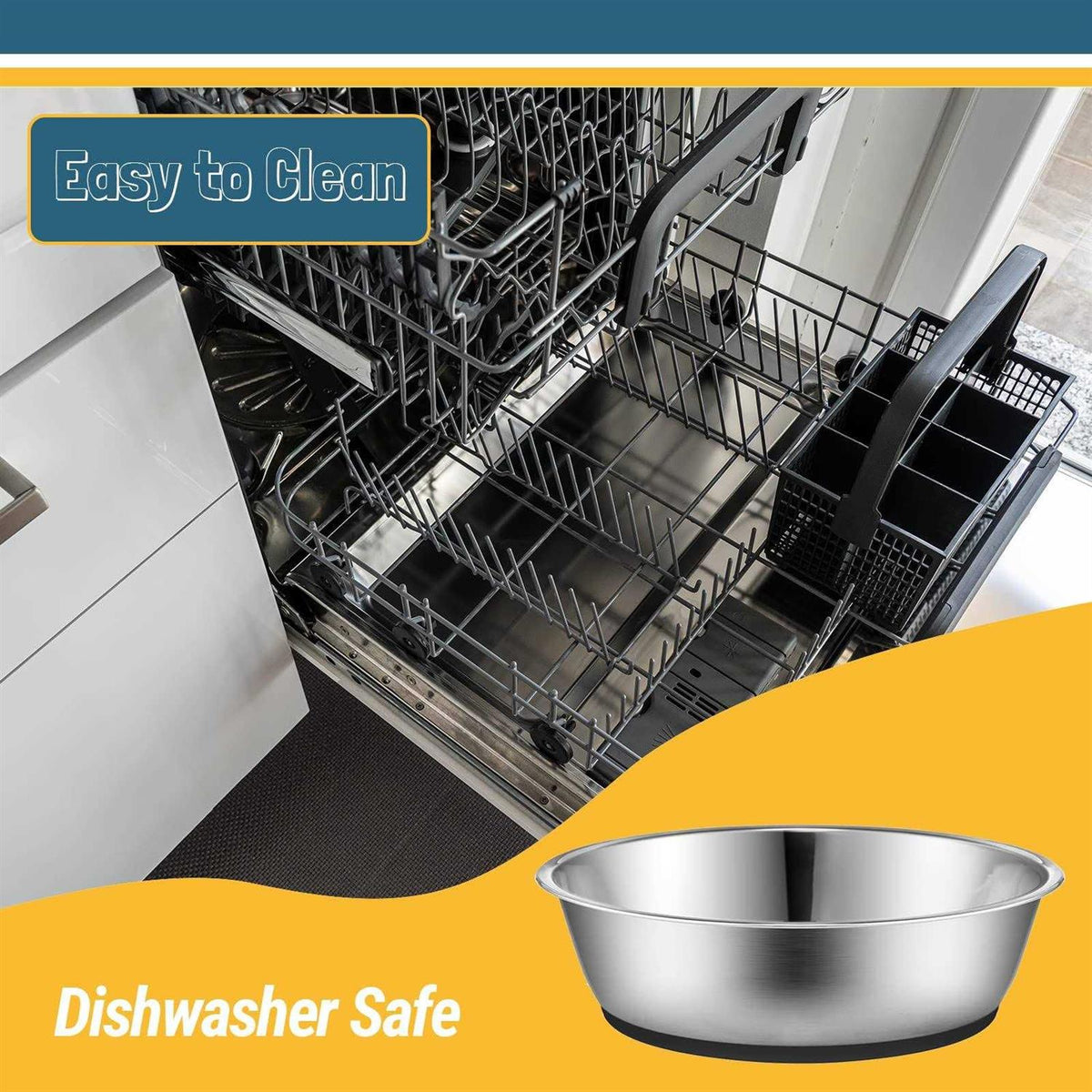 Stainless Steel Anti-Slip Dog Bowls Z386