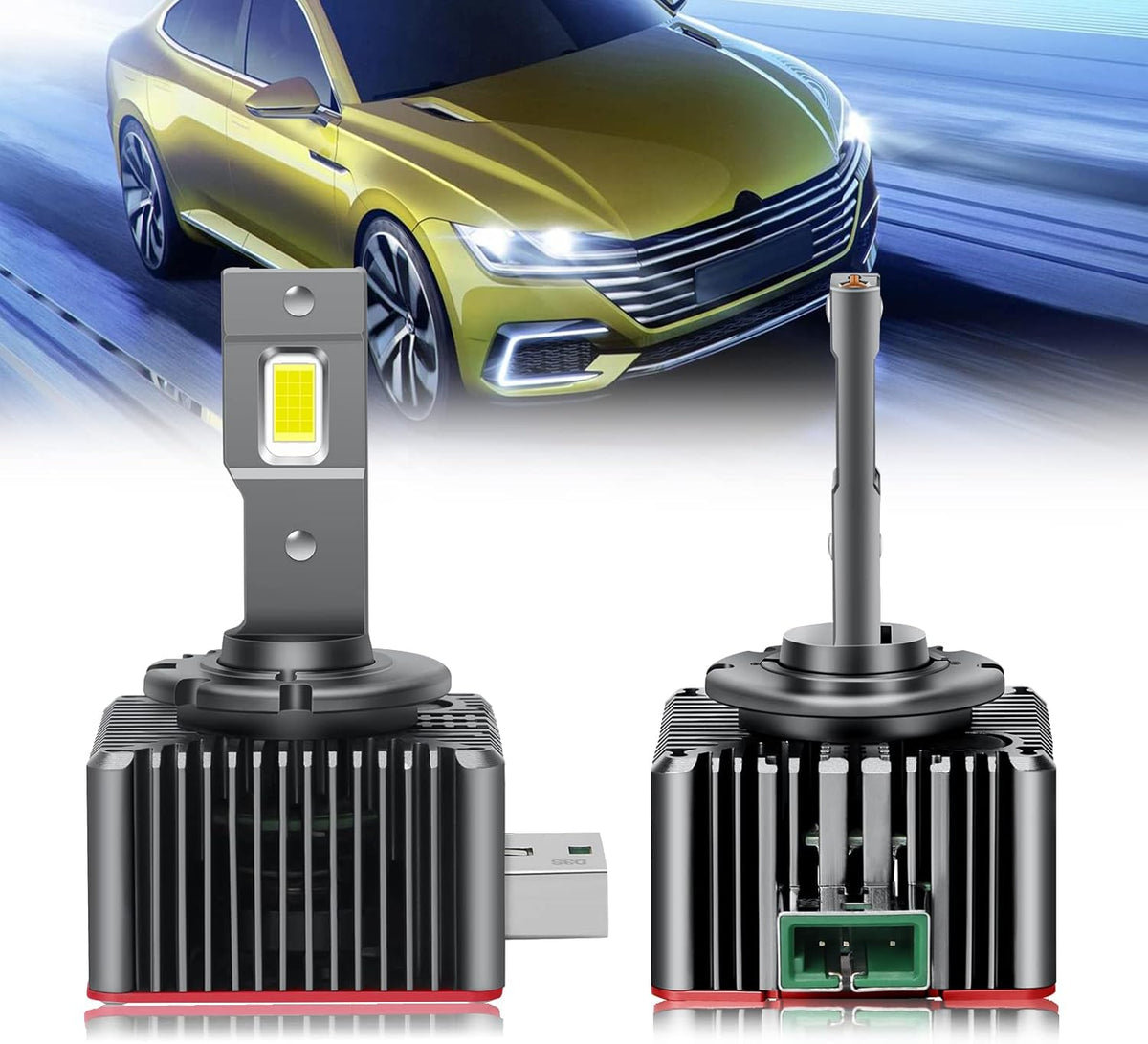 D3S LED Bulbs 6000K White 70W 8600LM Headlight Bulb X71657