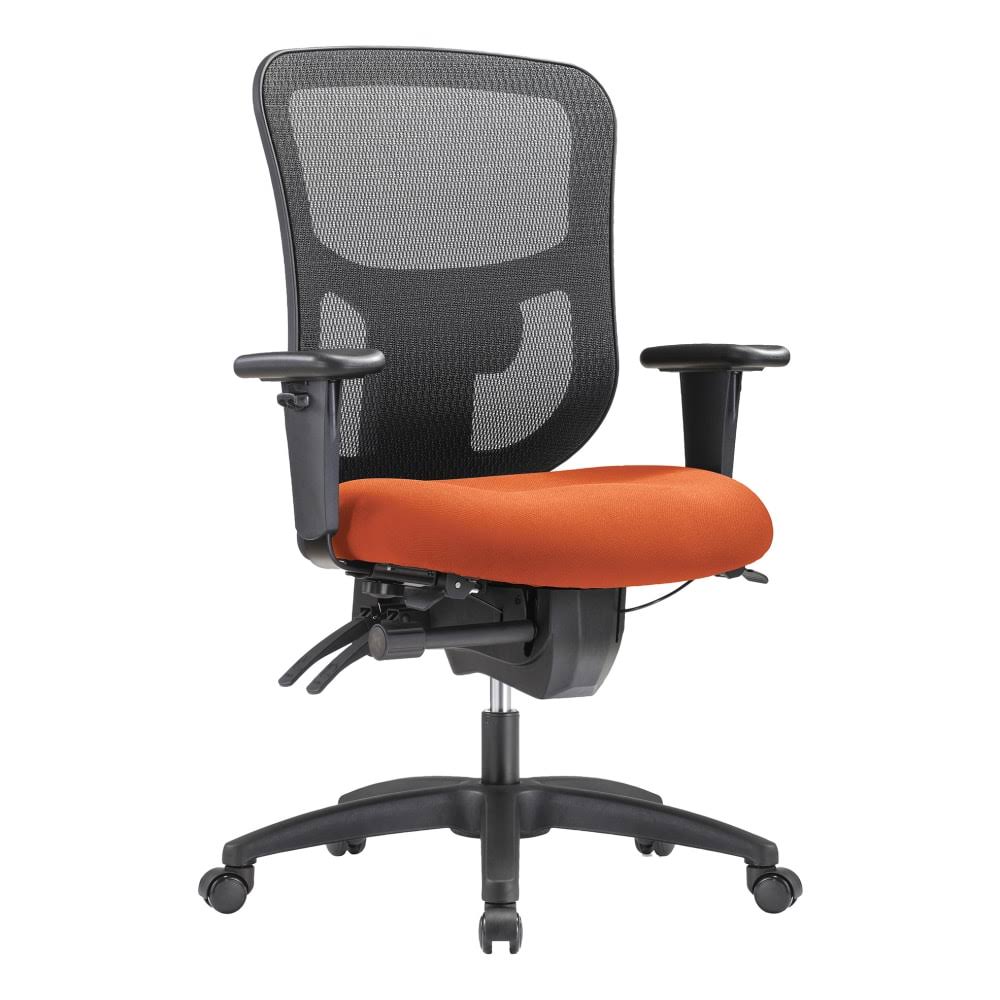 Ergonomic Mid-Back Big & Tall Chair, black/tangerine U944841
