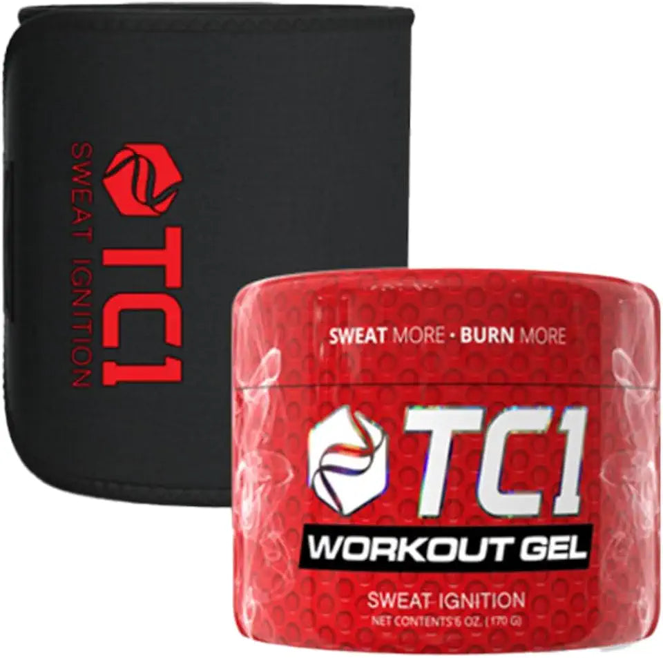 Sweat Belt and Topical Sweat Gel Workout Enhancer with Capsaicin H599