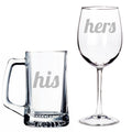 Beer Mug and Wine Glass Set F85752
