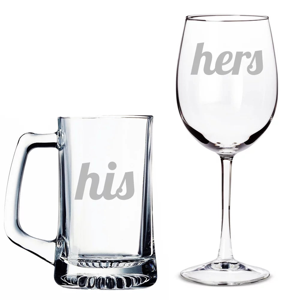 Beer Mug and Wine Glass Set F85752