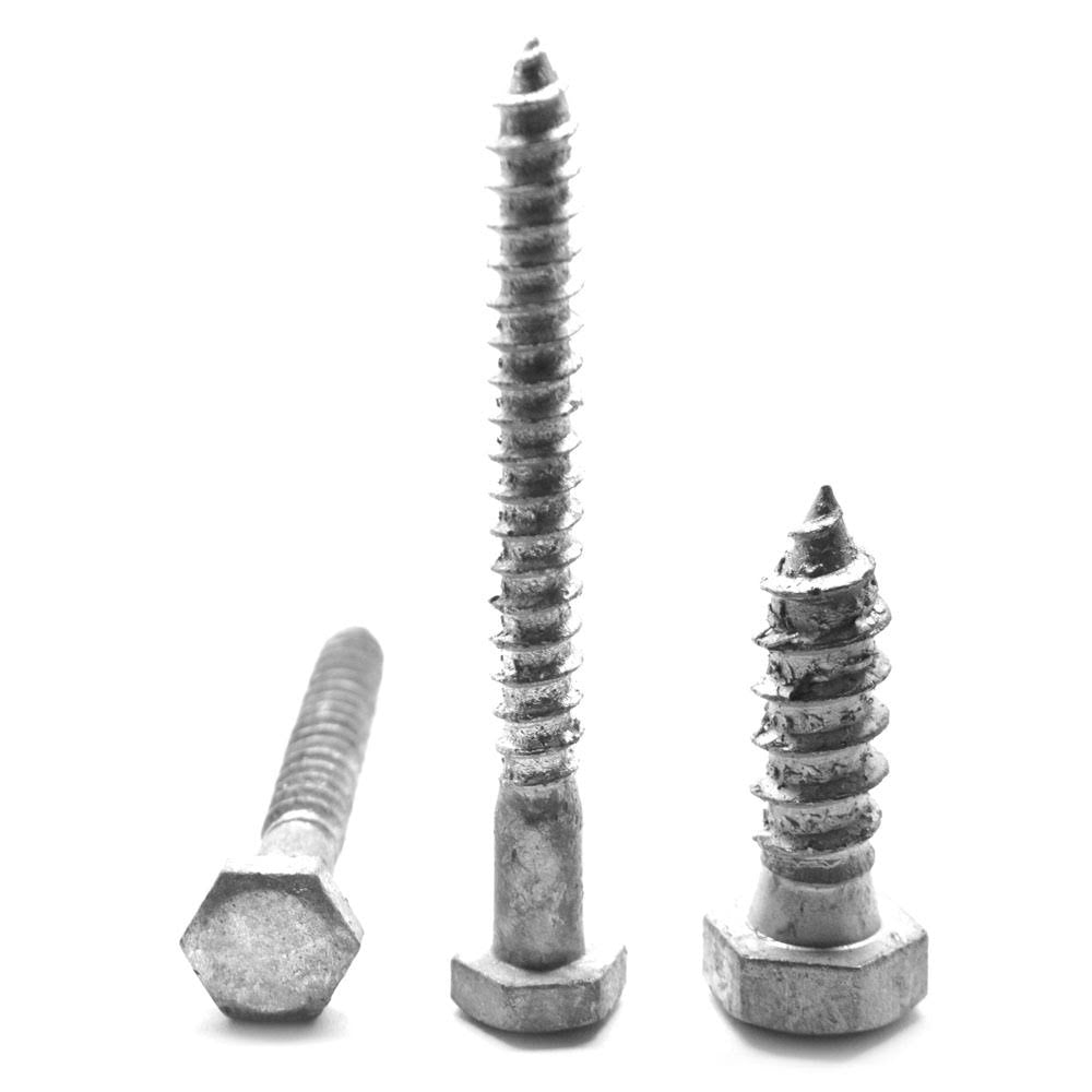 5/8x22-5 x 16x22 Hex Lag Screw Low Carbon Steel Hot Dip Galvanized Pk 35 H740