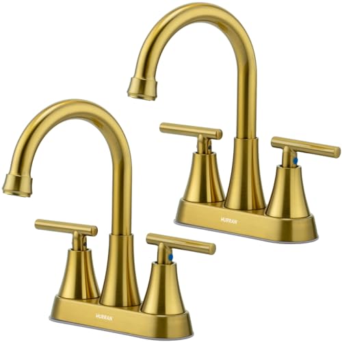 4 inch Matte Black 2-Handle Centerset Bathroom Sink Faucet with Pop-up Drain L989