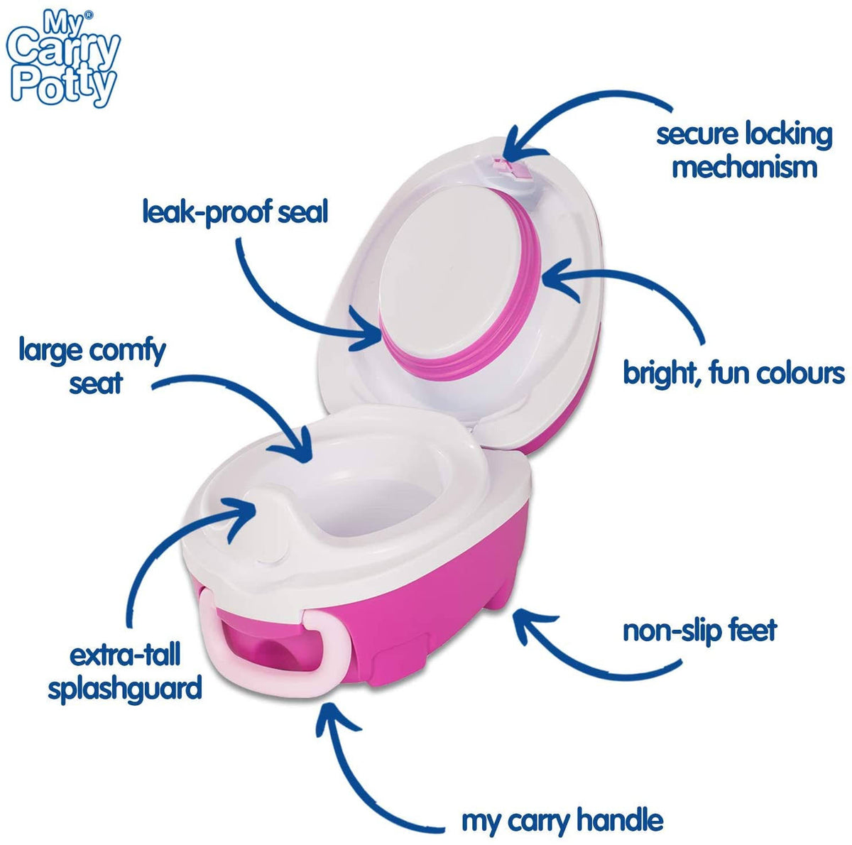 Pink Travel Potty Portable Toddler Toilet Seat U98397