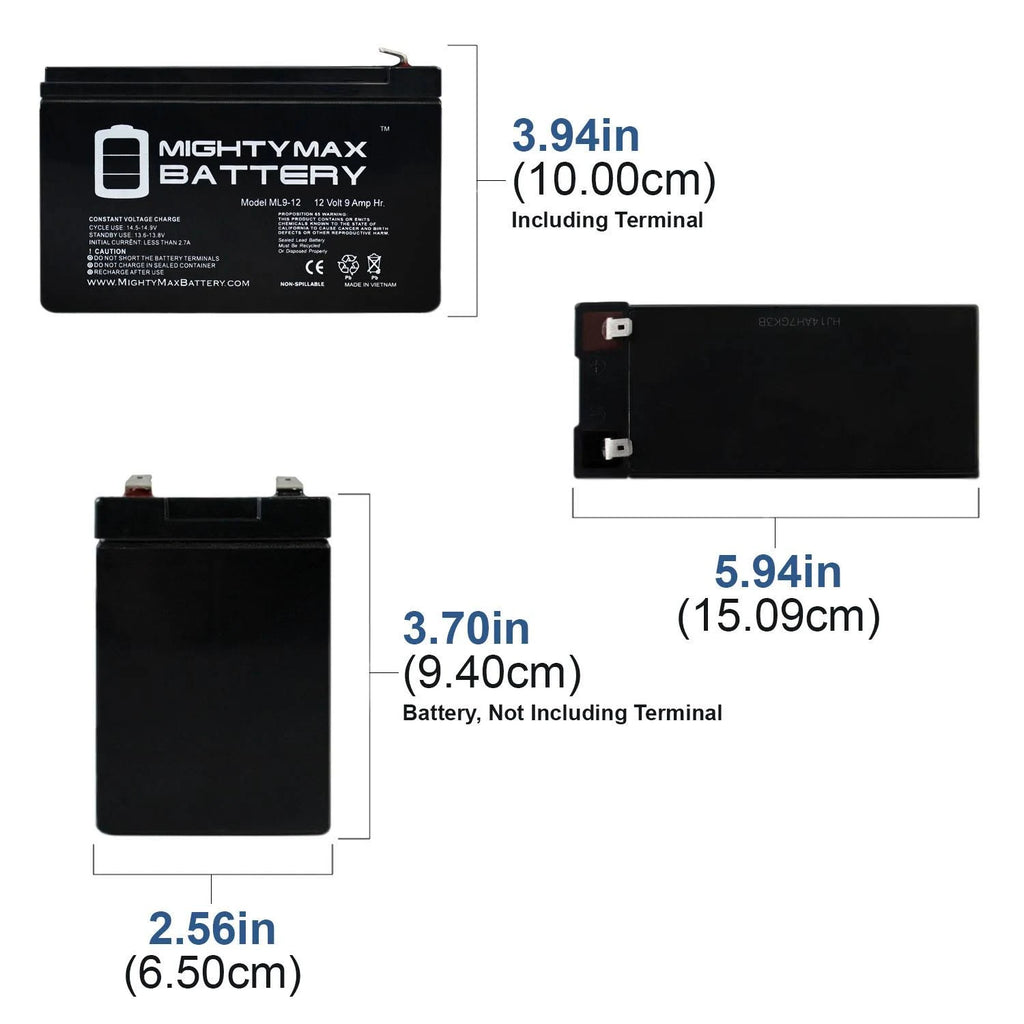 12V 9Ah Battery 6 Pack U17848