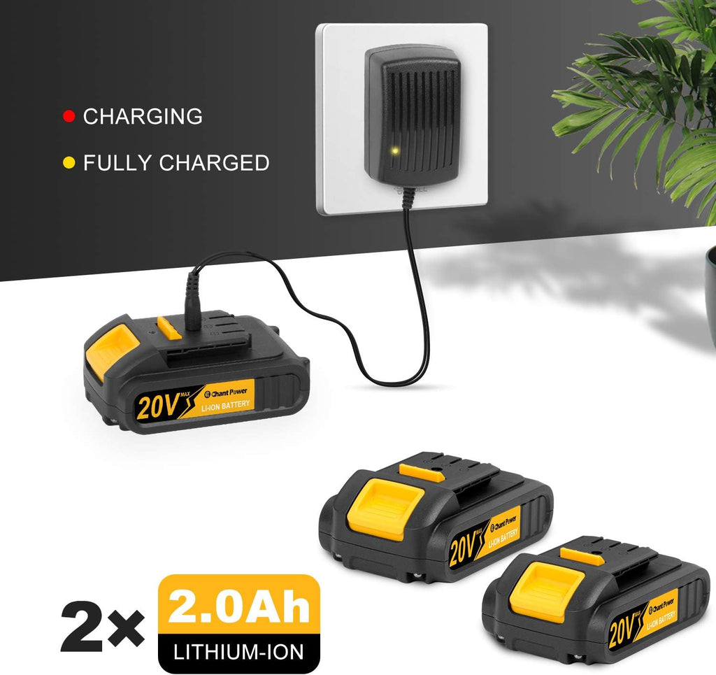 20V Cordless Leaf Blower with 2 Batteries and Charger U1758