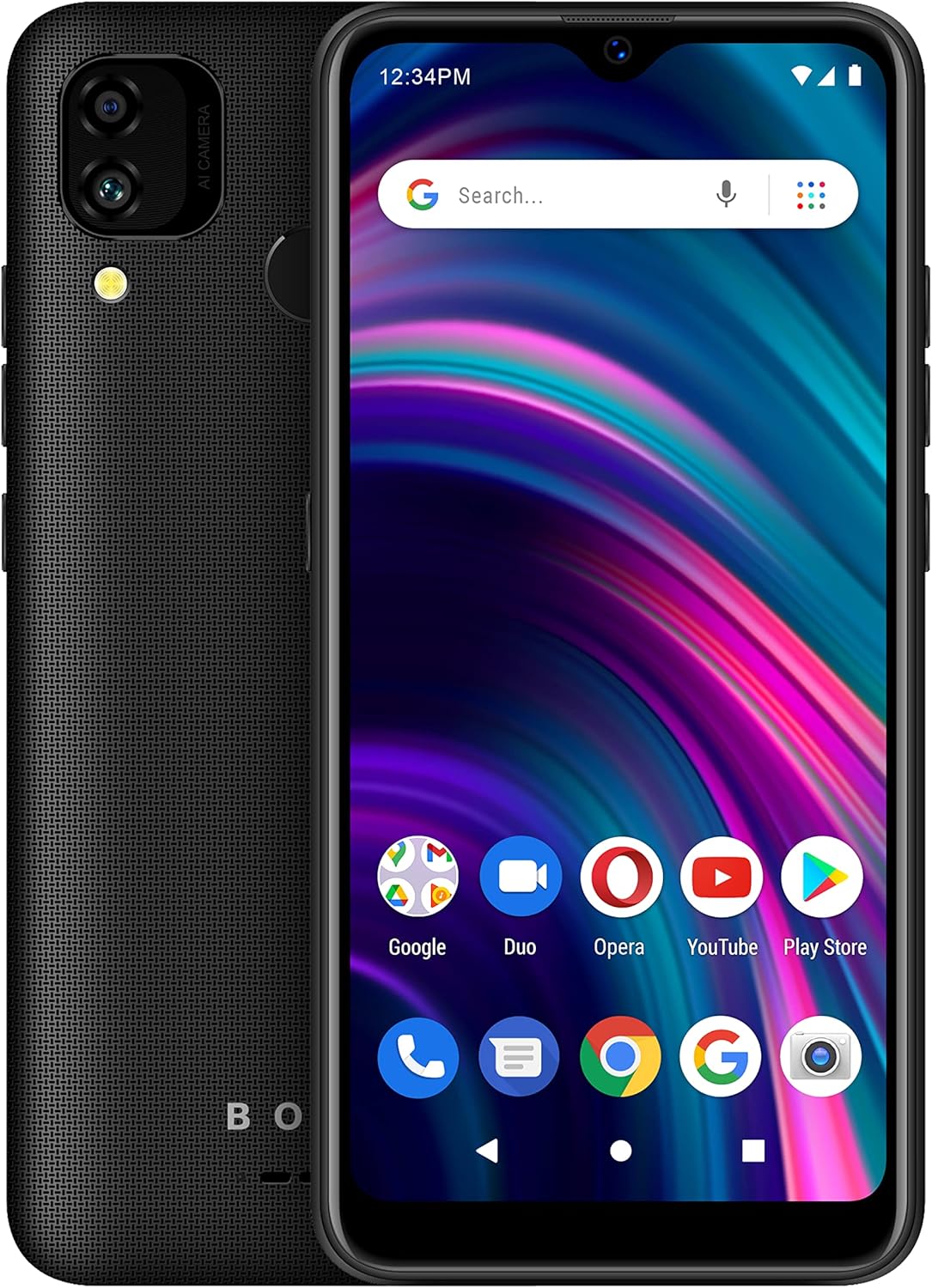 Black 6.1” HD+ Infinity Display 32 GB Dual 13MP Camera Unlocked Phone Pack of 2 X155127