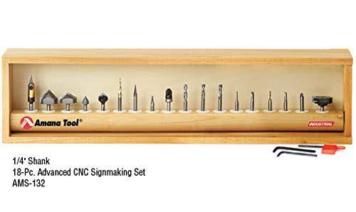 18-Pc CNC Router Bit Collection, 1/4 Shank I886540