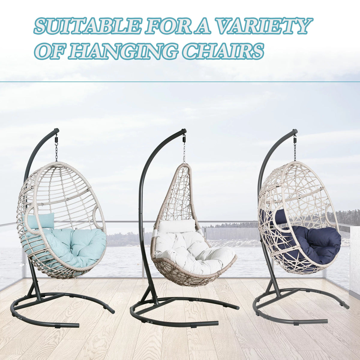 Egg Chair Stand Hanging Hammock Swing Chair C-Stand V64449