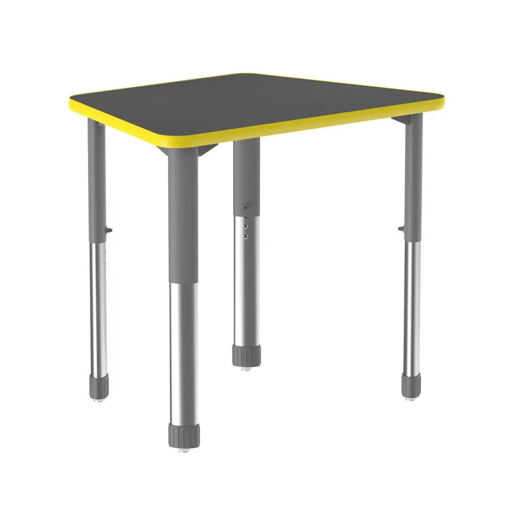 Black Granite Gray Chrome Trapezoid Desk Y430