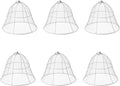Chicken Wire Cloche Plant Protector Set of 6 X28718
