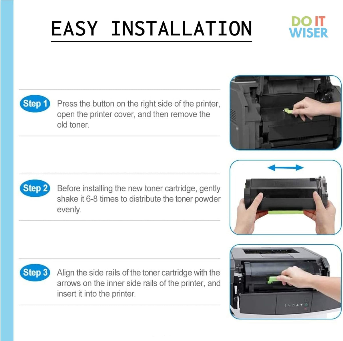 Compatible Printer Toner Cartridge Replacement for Lexmark 501H, Pack of 2 Y583376