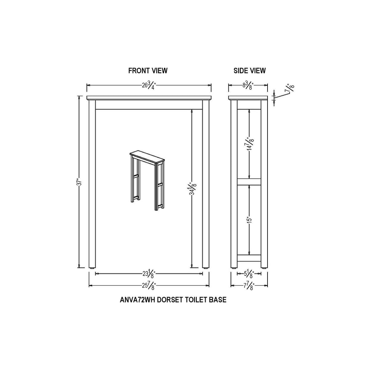 Over-the-Toilet Storage with Glass Doors N783
