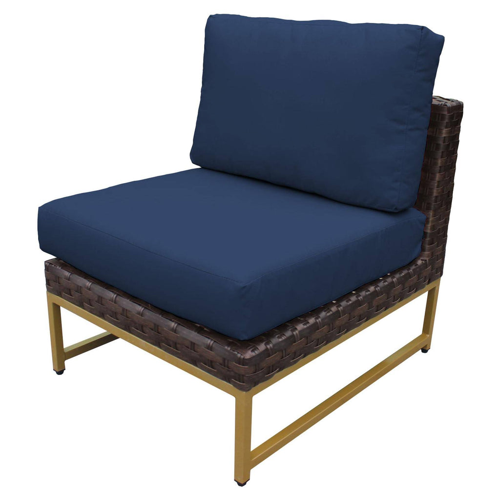 Navy Armless Sofa H1328
