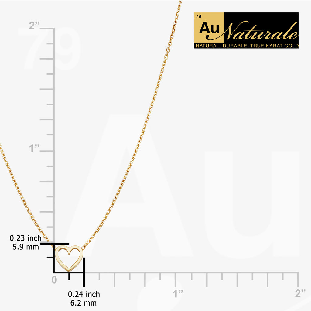 14k Yellow Gold Petite Heart Necklace Z5933