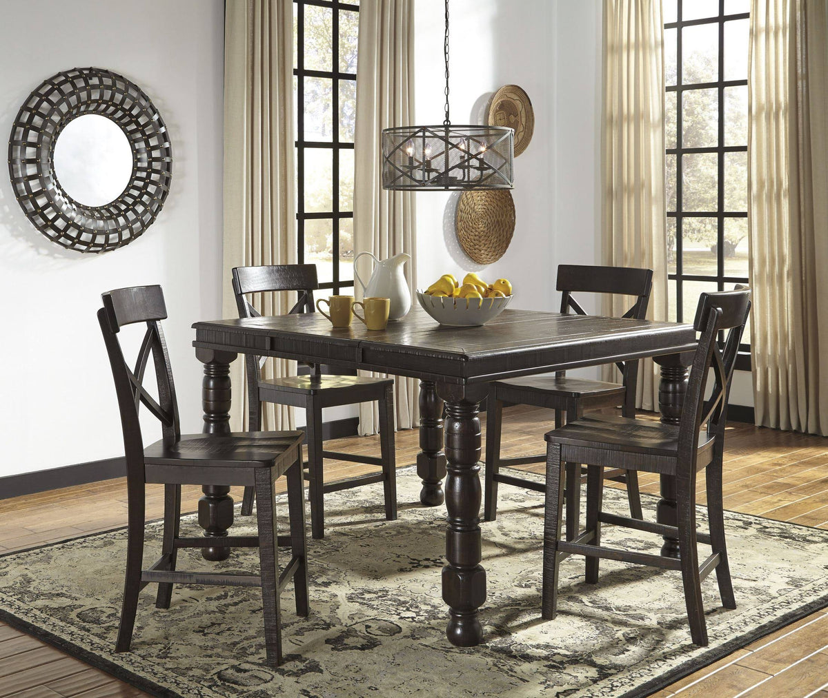 Dark Brown Barstool Set of 2 W201