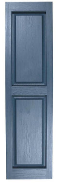 Indigo Blue Raised Panel Vinyl Exterior Shutters 2-Pack G849