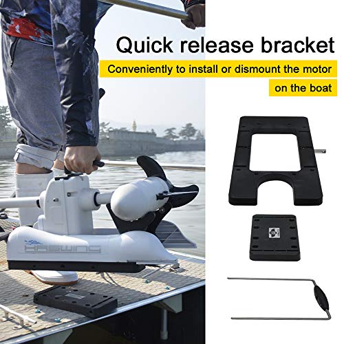 White 12V 55LBS 54inch Bow Mount Trolling Motor with Remote Control V786830
