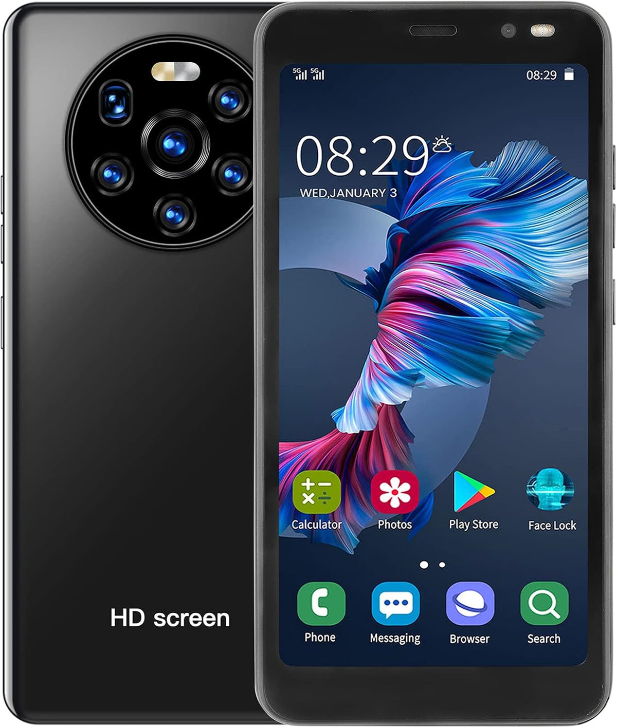 Unlocked Smartphone with Dual SIM Card 128GB Expandable Storage F81786