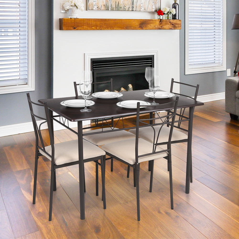 5 Pieces Dining Table and Chairs Set Q9265
