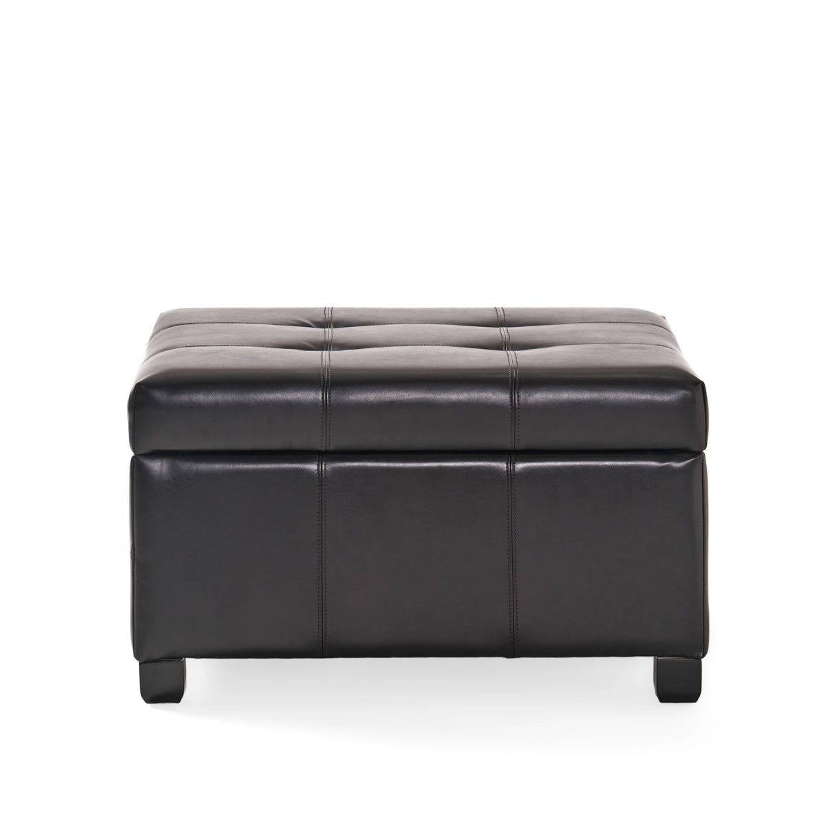Espresso Bonded Leather Storage Ottoman J651