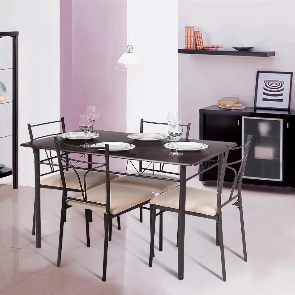 5 Pieces Dining Table and Chairs Set Q9265