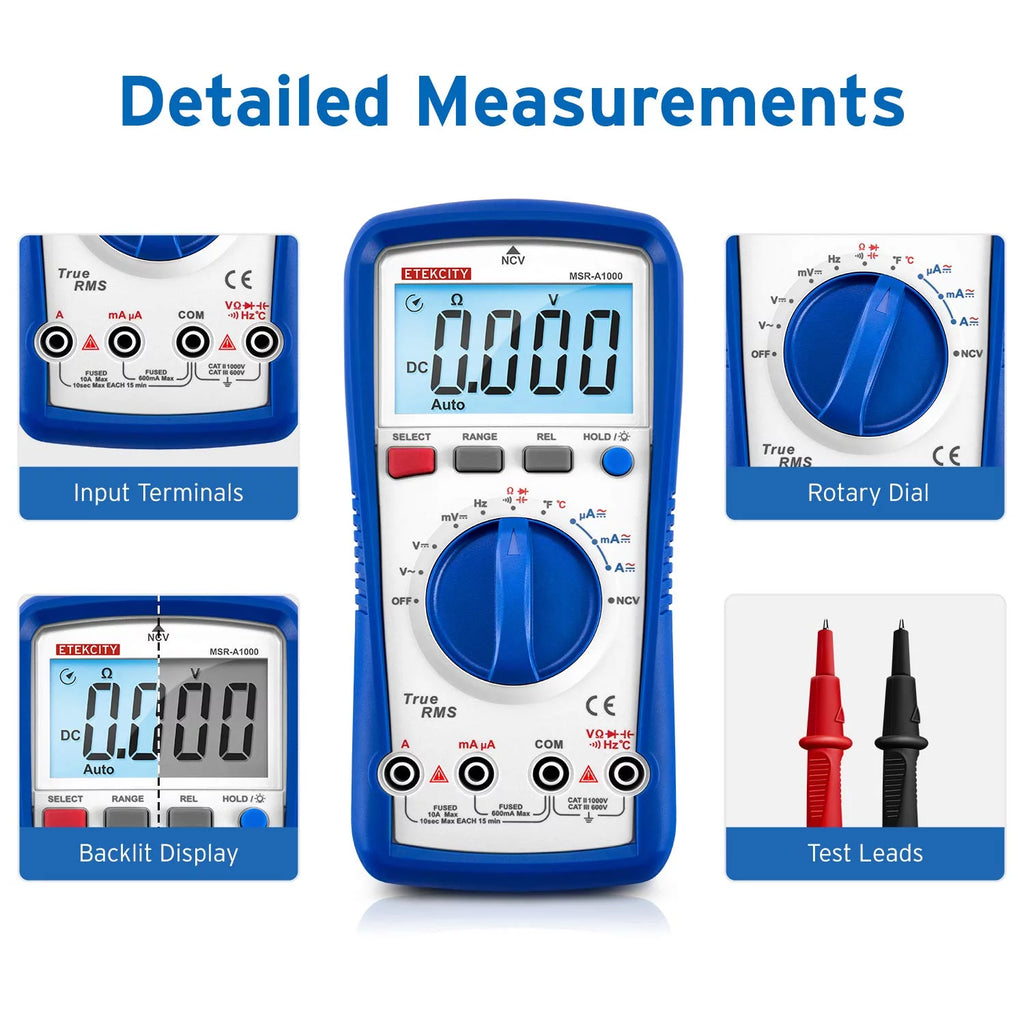 6000 Counts Digital Multimeter U6682
