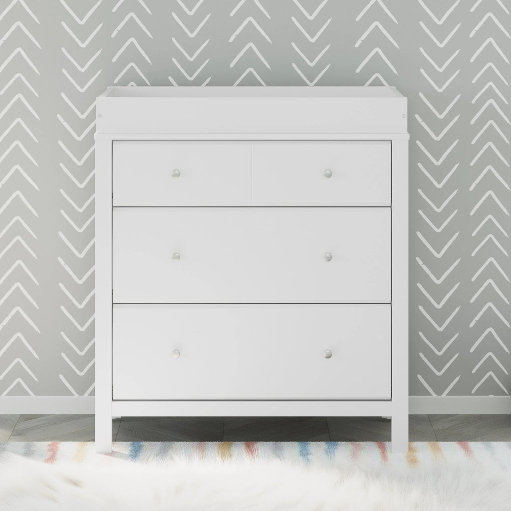 3 Drawer White Changing Dresser Z593176