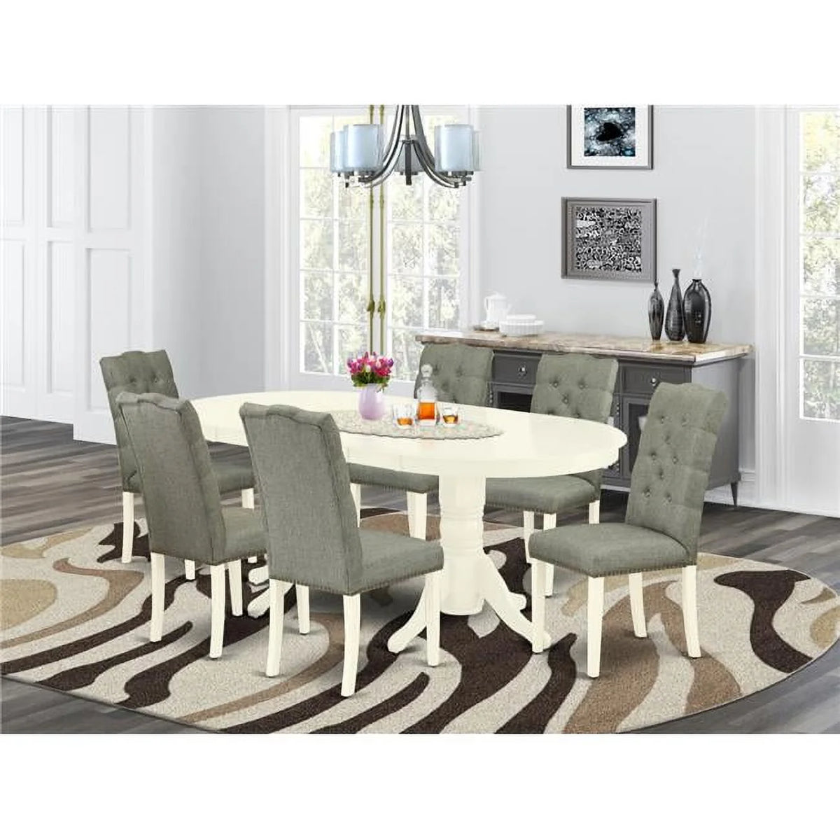 7 Piece Small Dining Table Set T1584