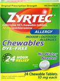 24 Hour Allergy Relief Chewable Tablets 10 mg Cetirizine Hydrochloride Dye-Free 24 ct N618668