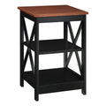 Wood End Table with Middle & Bottom Shelf in Cherry P318400