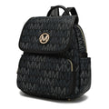Black Vegan Leather Backpack B156