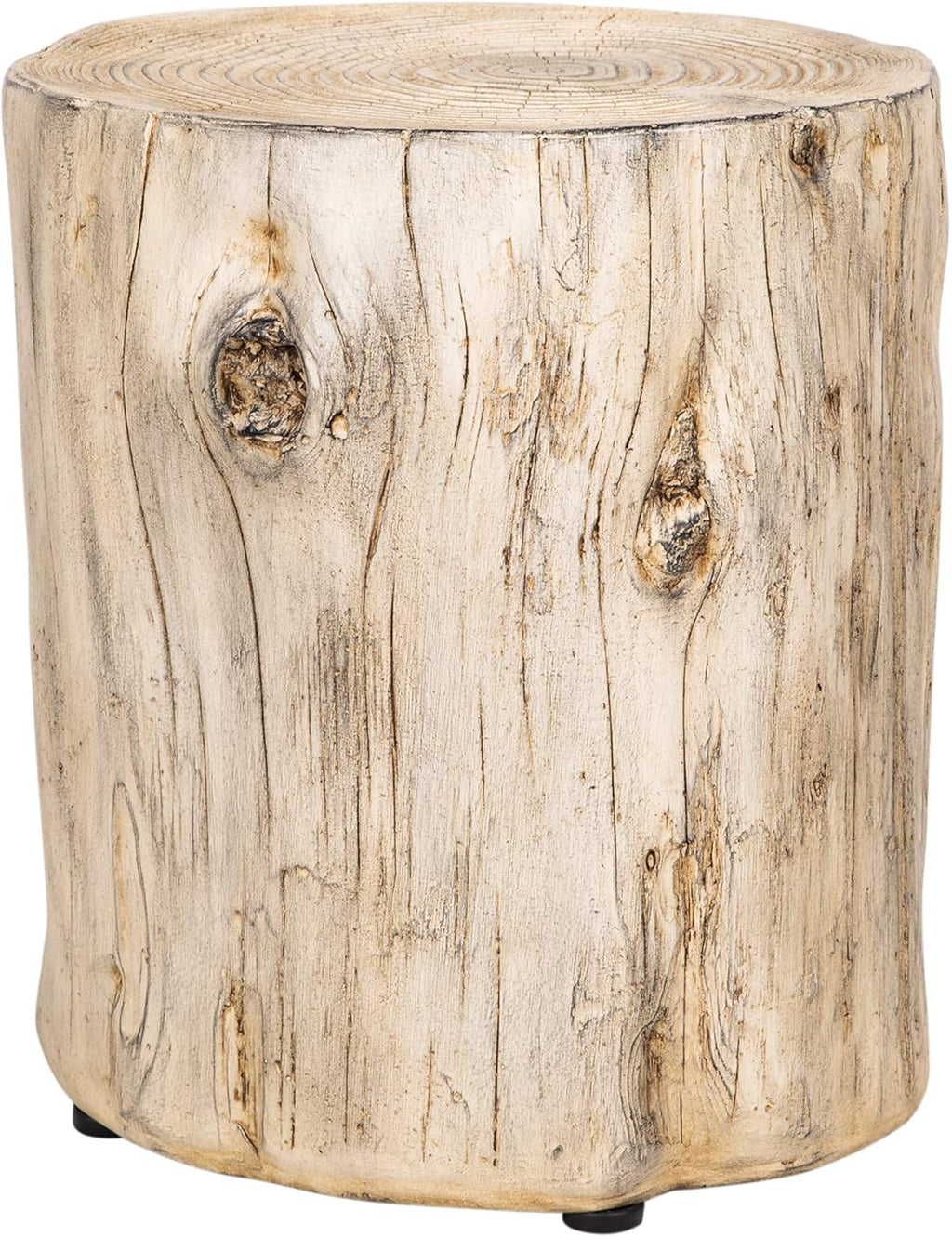 Faux Wood Stump Stool Accent Table Brown K3730