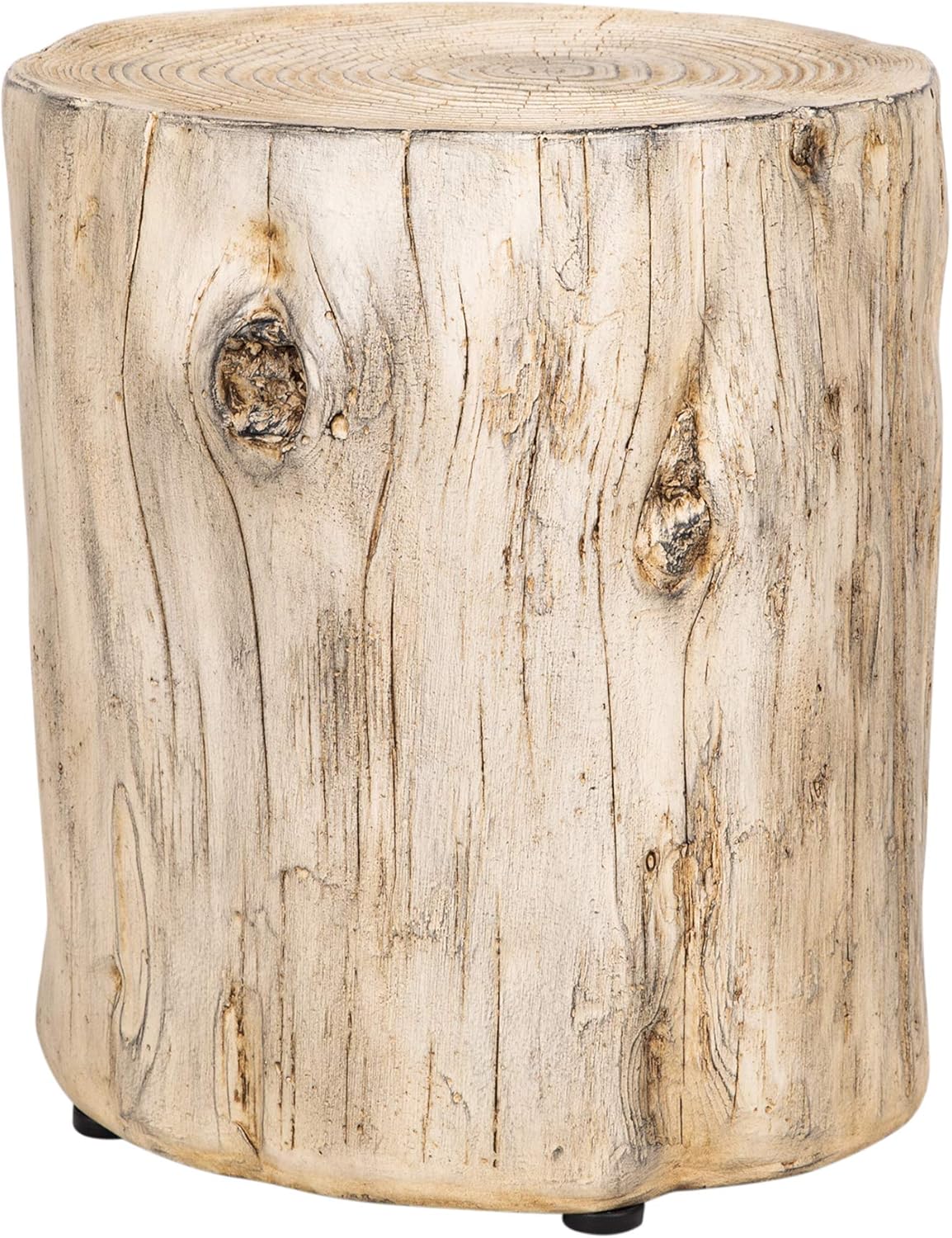 Faux Wood Stump Stool Accent Table Brown K3730