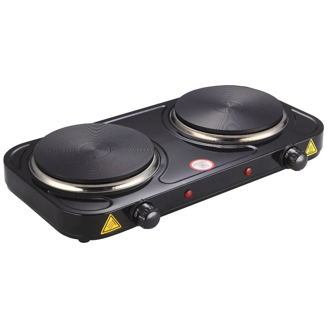 Electric Cooker 2 Plates 2000W Black T379545