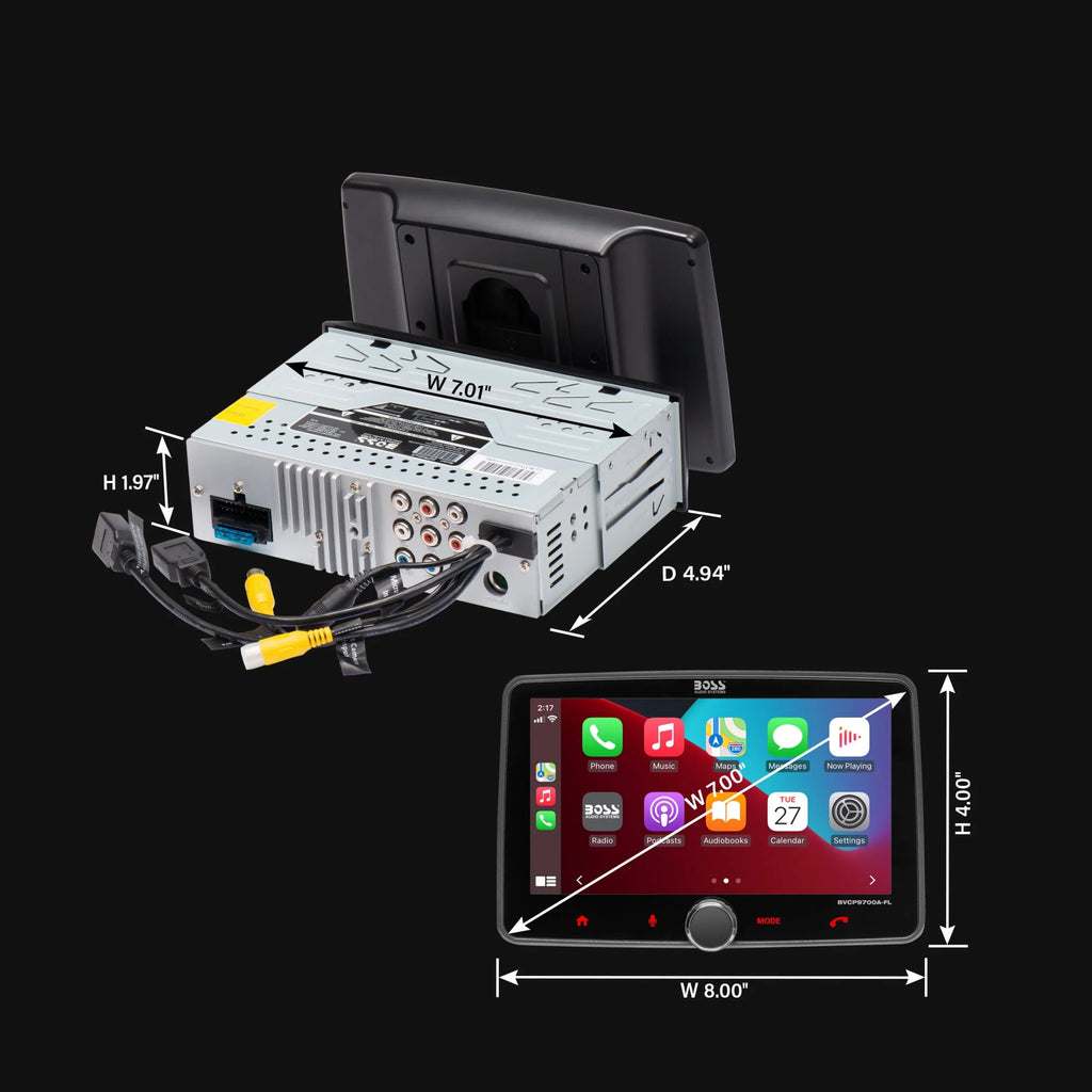 Single Din 7 Inch Touchscreen Car Stereo with Apple CarPlay Android Auto Bluetooth V2508