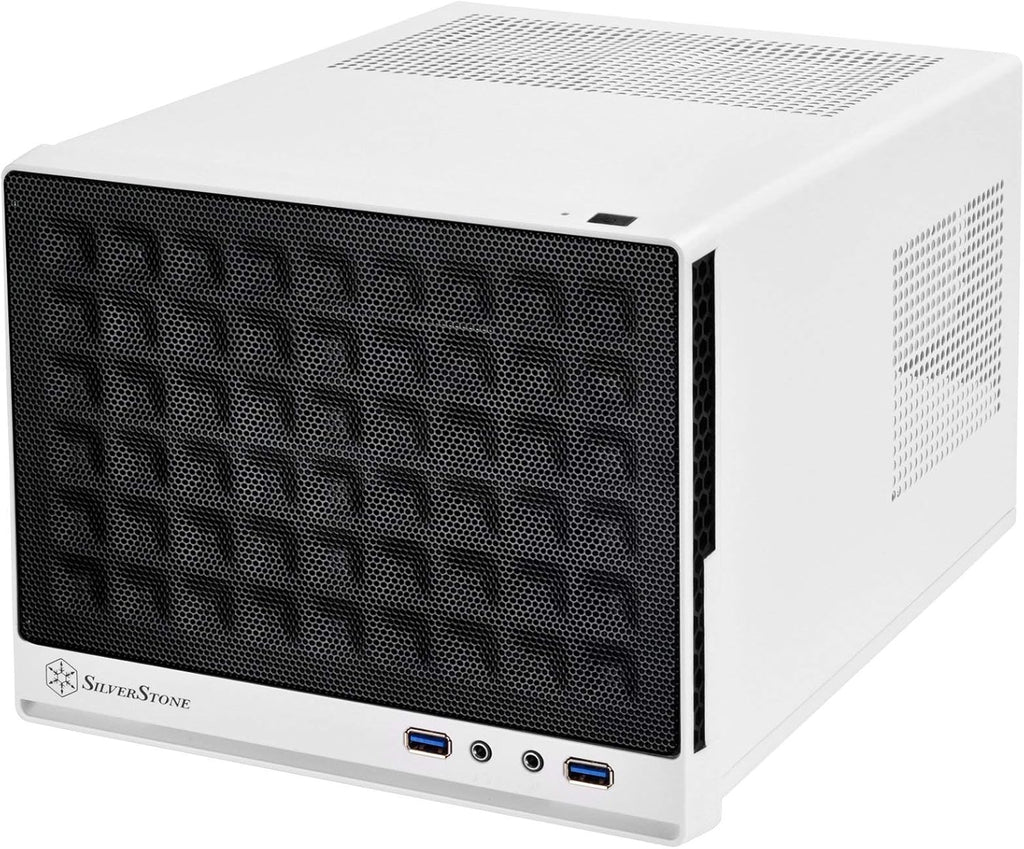 Black Ultra Compact Mini-ITX Computer Case with Mesh Front Panel I7937