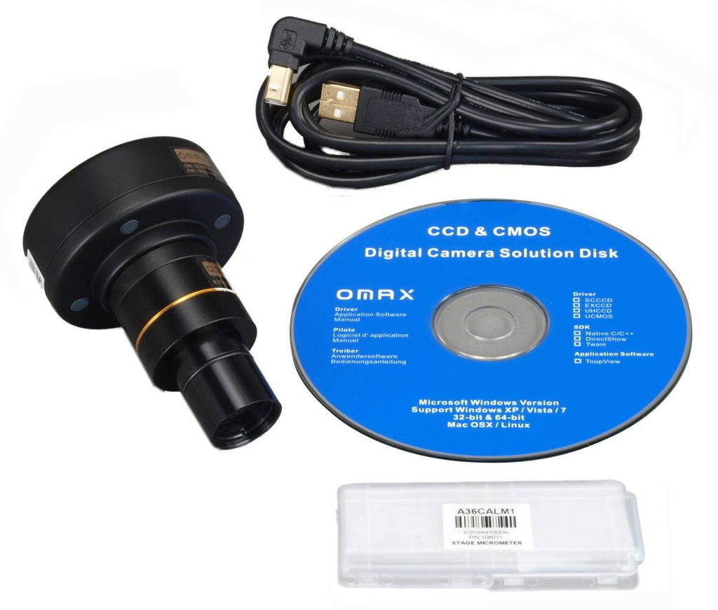 40X-1000X Trinocular Compound LED Microscope with 2MP USB Digital Camera R9451