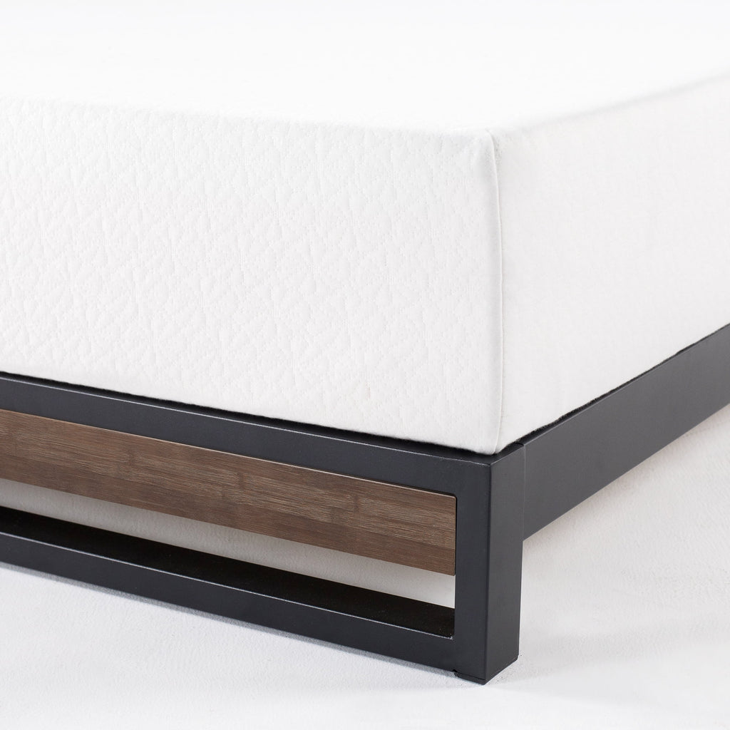 Queen Bamboo and Metal Platform Bed B17981