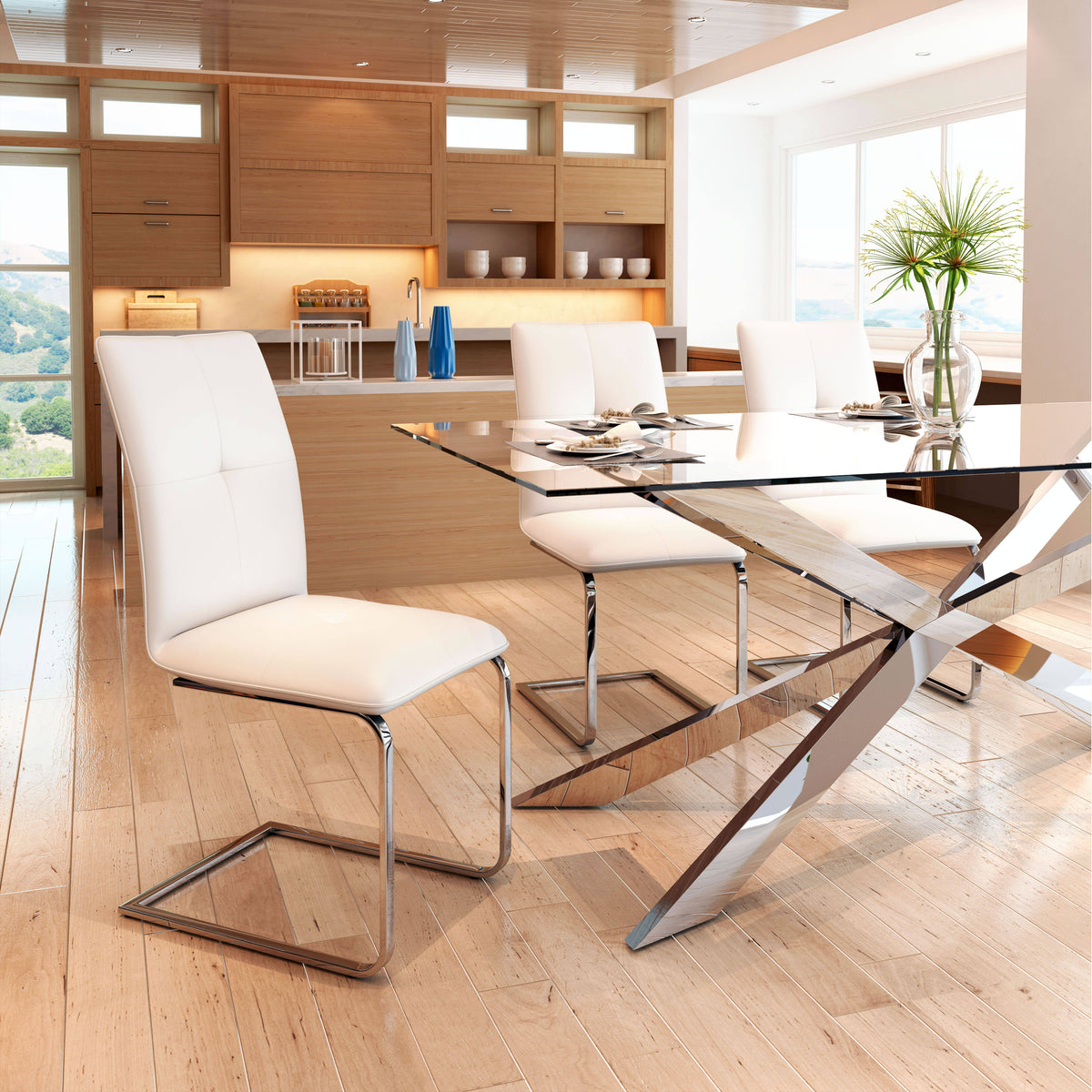 White Dining Chair Set of 2 R2774