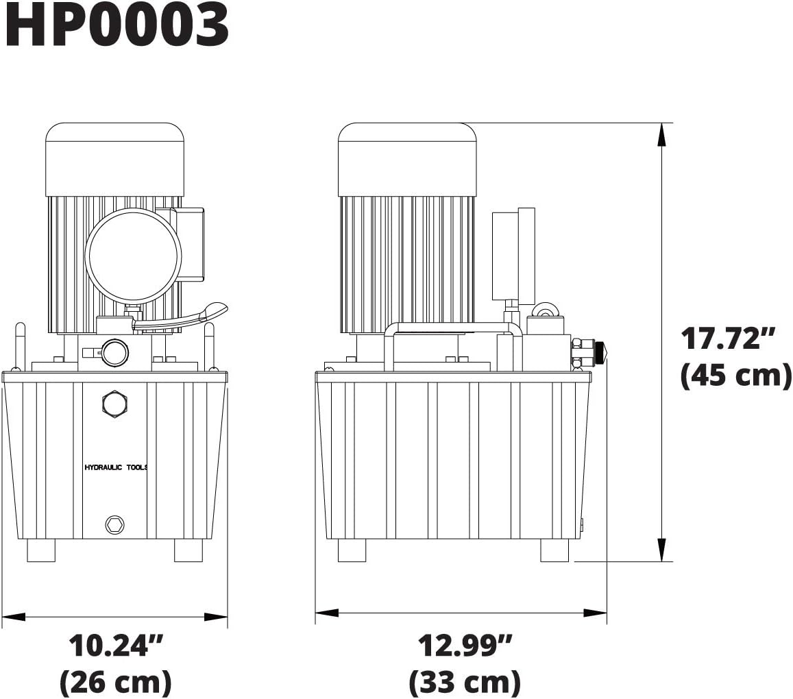 Electric Hydraulic Pump Power Pack Unit 2 Stage Double Acting 110v 10k psi 488 Cubic in Capacity S863224